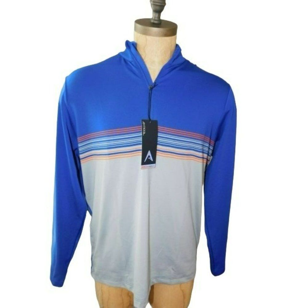 Antigua Size L Large MENS Golf Pullover Long Sleeve Top Sporty Active NWT